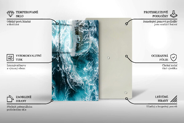 Schutz für induktionskochfeld Schäumende Wasserwellen