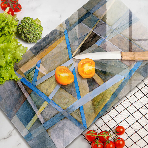 Herd abdeckplatte Gemalte Linienabstraktion