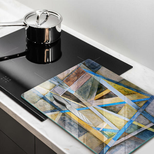 Herd abdeckplatte Gemalte Linienabstraktion