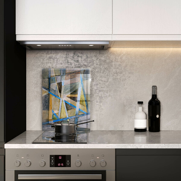 Herd abdeckplatte Gemalte Linienabstraktion