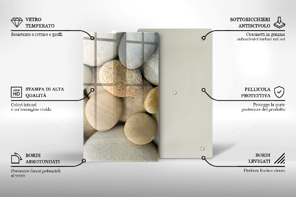 Herd abdeckplatte Muster aus ovalen Steinen