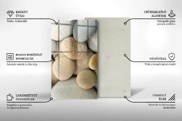 Herd abdeckplatte Muster aus ovalen Steinen