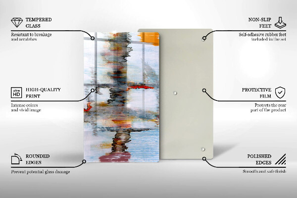 Herd abdeckplatte Abstraktionsfarben