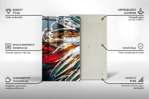 Herd abdeckplatte Boho-Vogelfedern