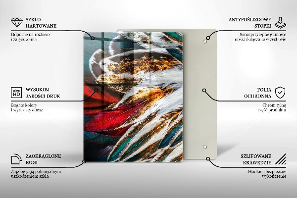 Herd abdeckplatte Boho-Vogelfedern