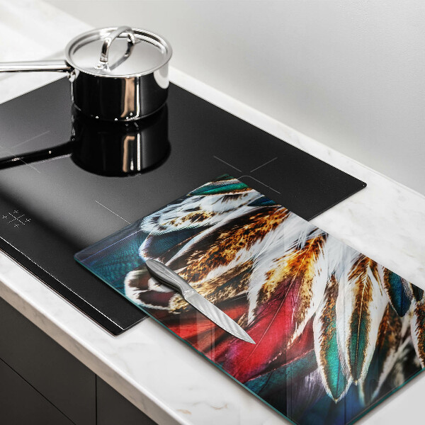 Herd abdeckplatte Boho-Vogelfedern