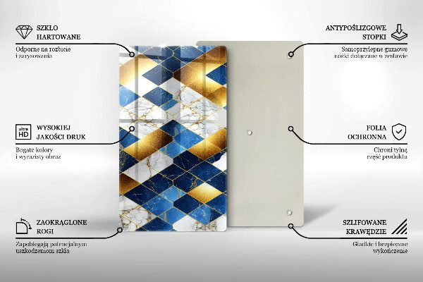 Herd abdeckplatte Goldene Marmorrauten