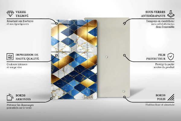 Herd abdeckplatte Goldene Marmorrauten