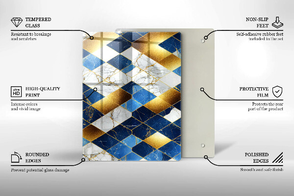 Herd abdeckplatte Goldene Marmorrauten