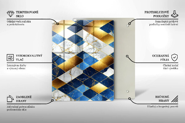 Herd abdeckplatte Goldene Marmorrauten