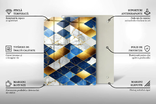 Herd abdeckplatte Goldene Marmorrauten