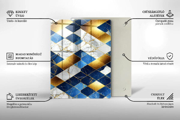 Herd abdeckplatte Goldene Marmorrauten