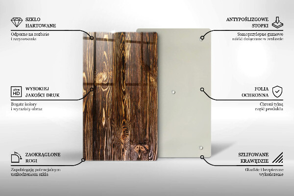Herd schutzplatte Holzstruktur