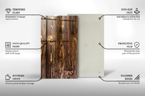 Herd schutzplatte Holzstruktur