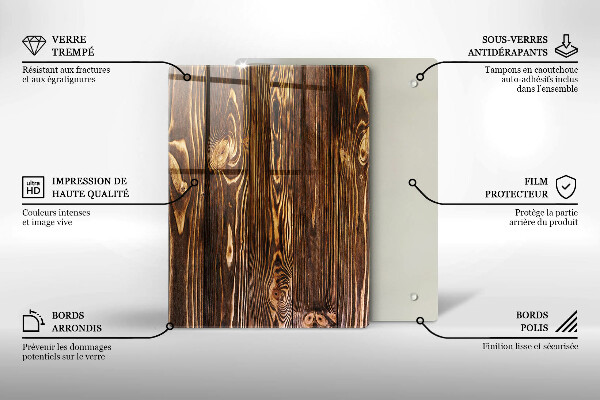 Herd schutzplatte Holzstruktur