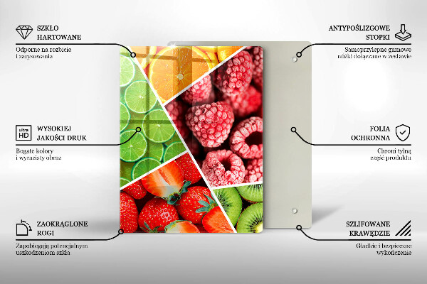 Herd schutzplatte Bunte Früchte