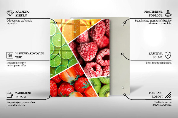 Herd schutzplatte Bunte Früchte
