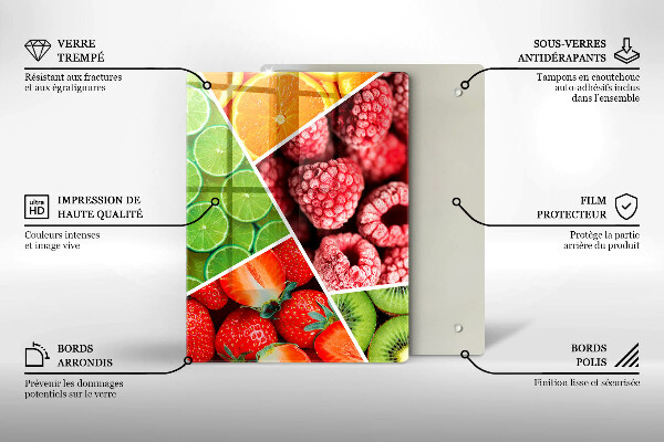 Herd schutzplatte Bunte Früchte