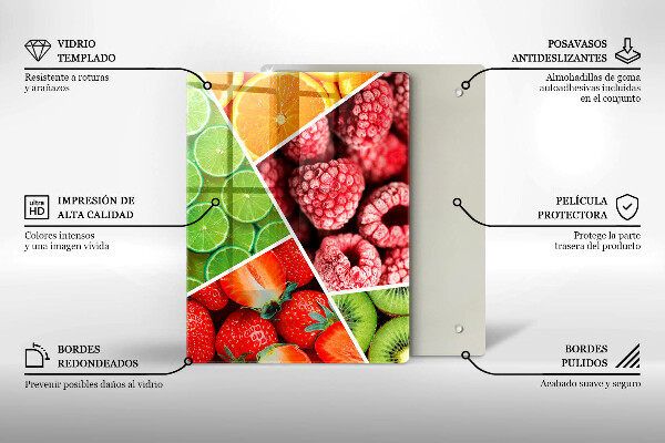 Herd schutzplatte Bunte Früchte