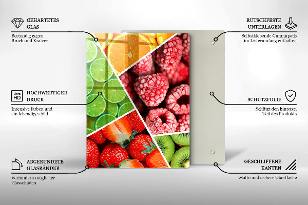 Herd schutzplatte Bunte Früchte