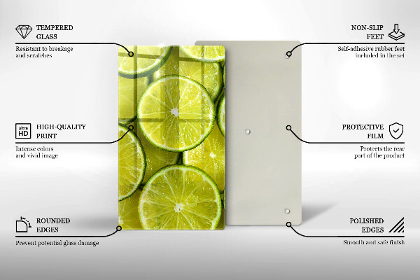 Abdeckung induktionskochfeld Limettenscheiben