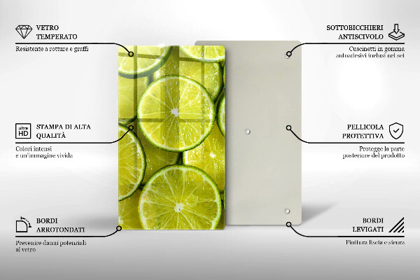 Abdeckung induktionskochfeld Limettenscheiben