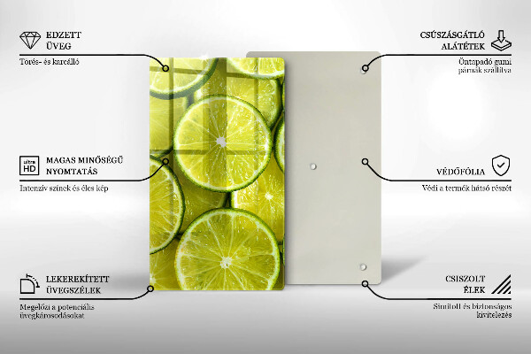 Abdeckung induktionskochfeld Limettenscheiben
