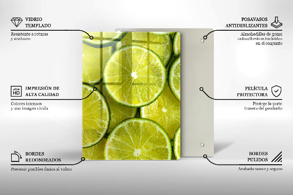 Abdeckung induktionskochfeld Limettenscheiben