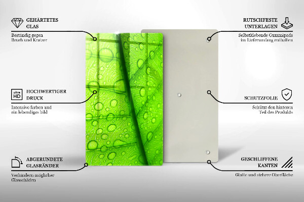 Abdeckung induktionskochfeld Nahaufnahme eines Blattes
