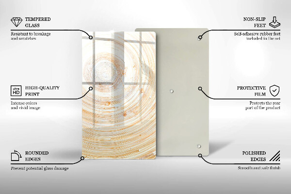 Abdeckung induktionskochfeld Holzstruktur