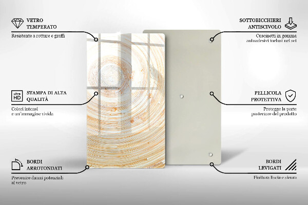 Abdeckung induktionskochfeld Holzstruktur