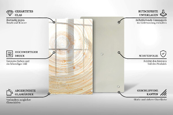 Abdeckung induktionskochfeld Holzstruktur