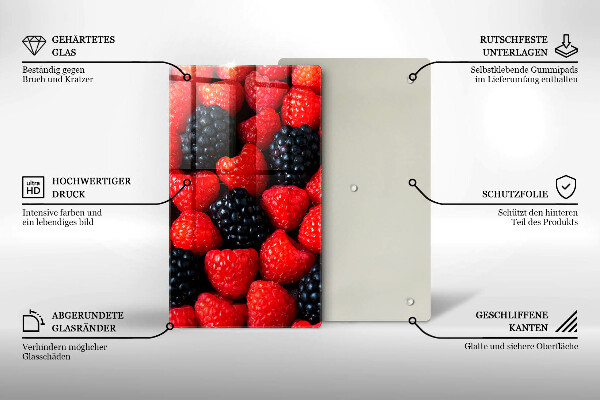 Abdeckung induktionskochfeld Himbeeren und Brombeeren