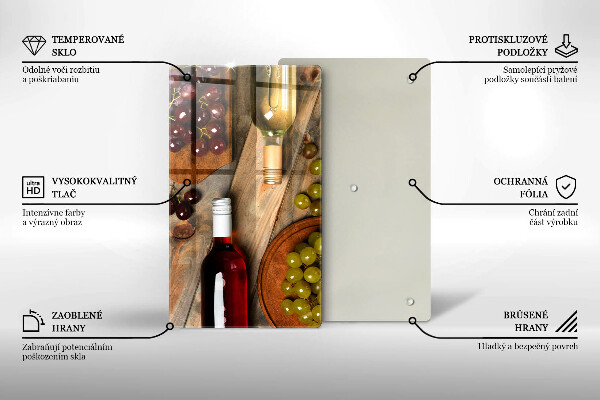 Abdeckung induktionskochfeld Weinflaschen und Trauben
