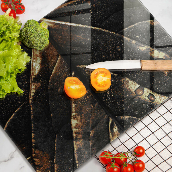 Abdeckung induktionskochfeld Gold Blatt