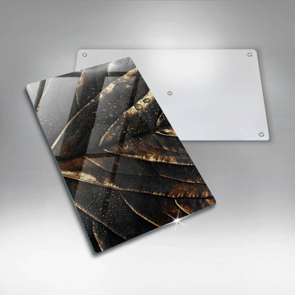 Abdeckung induktionskochfeld Gold Blatt