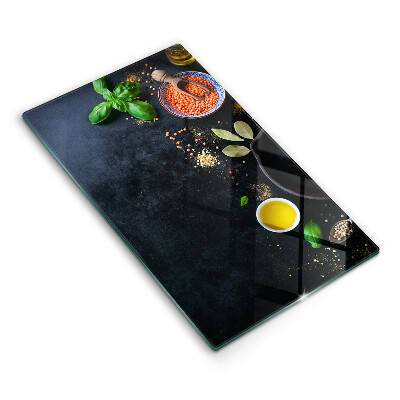 Abdeckung induktionskochfeld Schüsseln mit Gewürzen