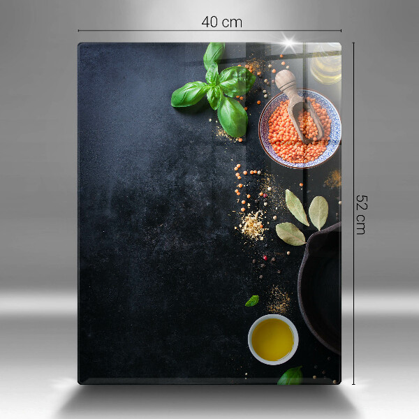 Abdeckung induktionskochfeld Schüsseln mit Gewürzen