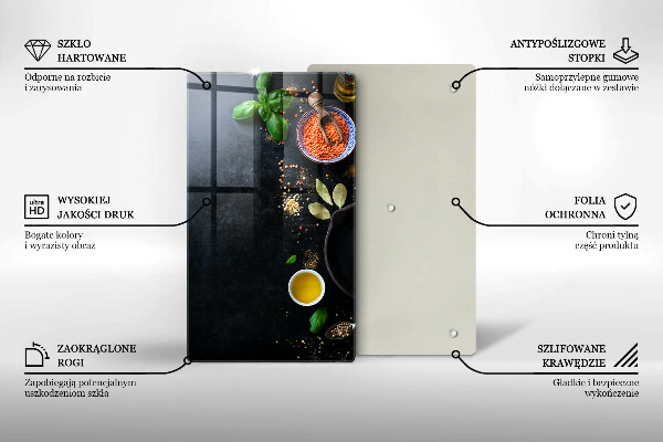 Abdeckung induktionskochfeld Schüsseln mit Gewürzen