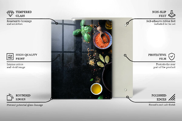 Abdeckung induktionskochfeld Schüsseln mit Gewürzen