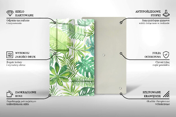 Herd abdeckplatte Aquarell-Boho-Blätter