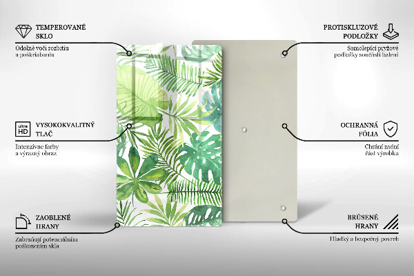 Herd abdeckplatte Aquarell-Boho-Blätter