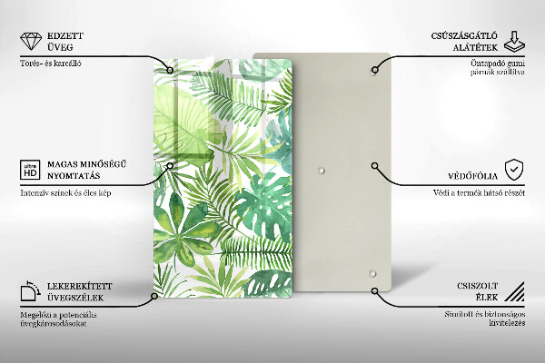 Herd abdeckplatte Aquarell-Boho-Blätter