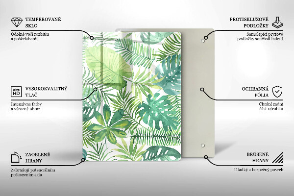 Herd abdeckplatte Aquarell-Boho-Blätter