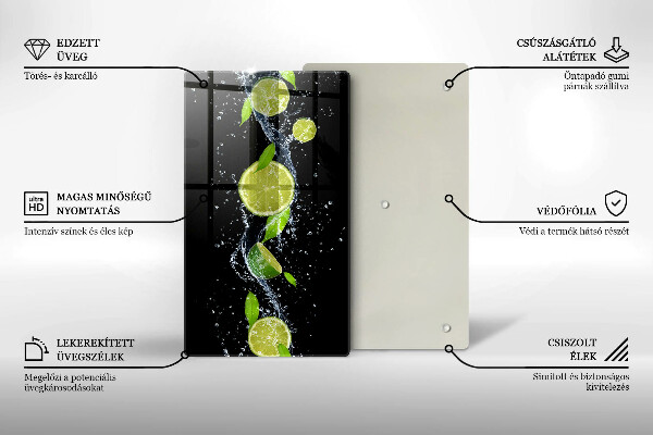 Herd abdeckplatte Saftige Limetten in Wasser