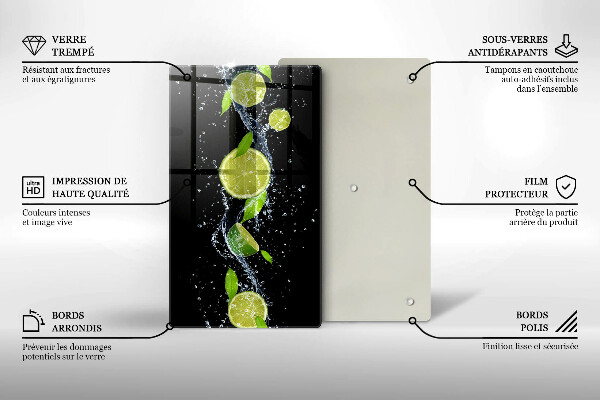 Herd abdeckplatte Saftige Limetten in Wasser