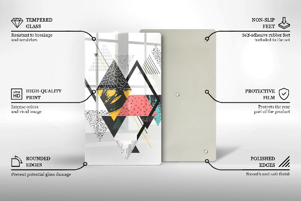 Herd abdeckplatte Abstrakte Dreiecke