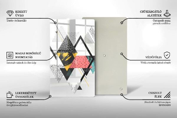 Herd abdeckplatte Abstrakte Dreiecke