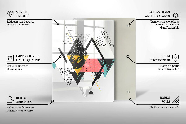 Herd abdeckplatte Abstrakte Dreiecke