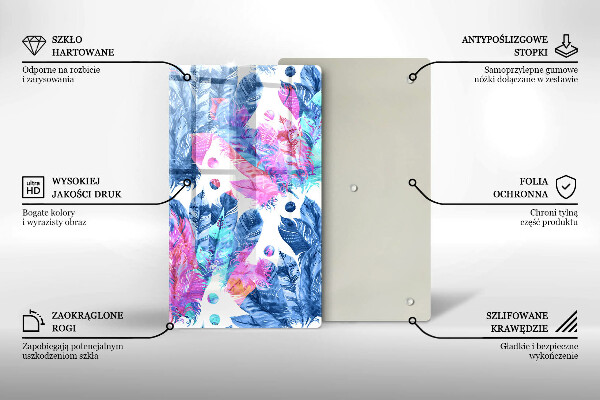 Herd abdeckplatte Federn-Boho-Illustration